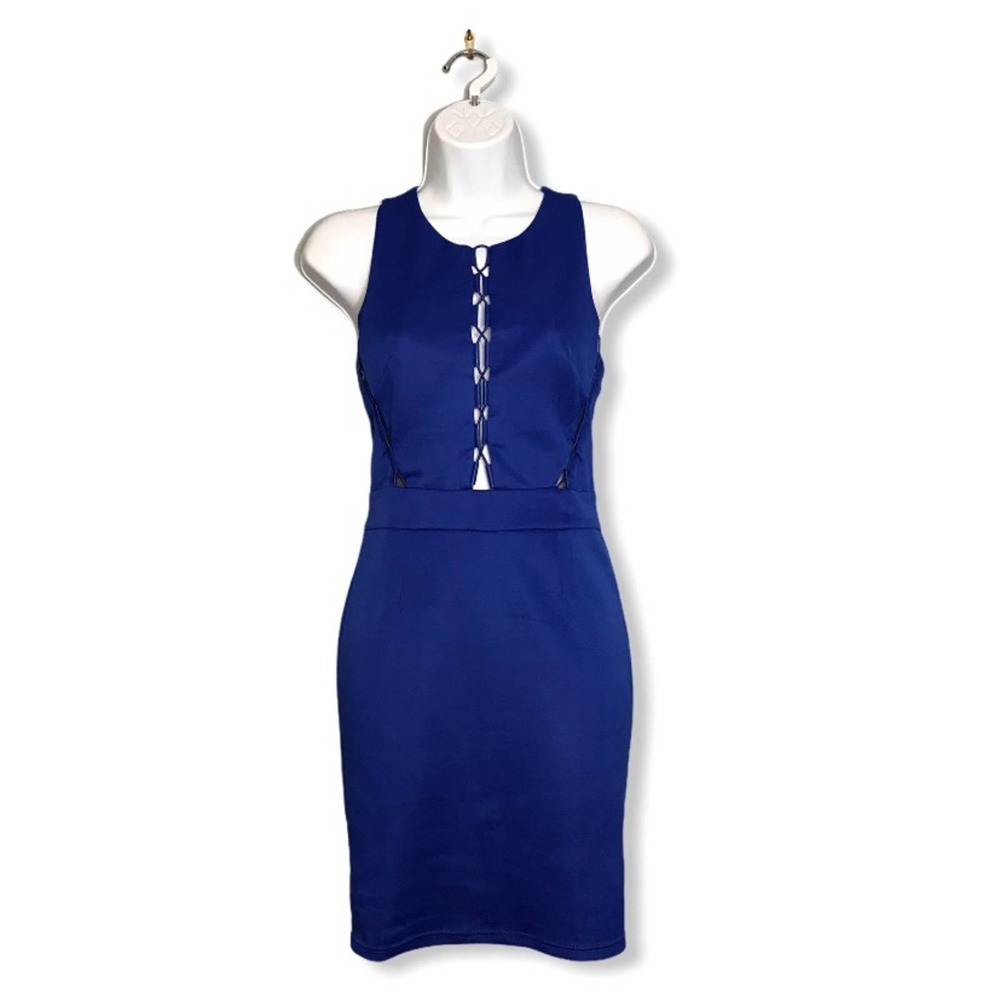 Entry | Royal Blue Dress w/ Chest & Side Cut Outs •